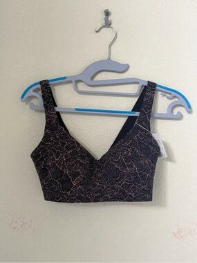 Lululemon Like Nothing Bra 34D Rose Black Soft NEW